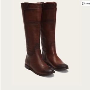 Frye Women's Rich Brown Leather Heeled Boots